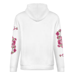 ETC Floral Fantail White Cotton Hoodie