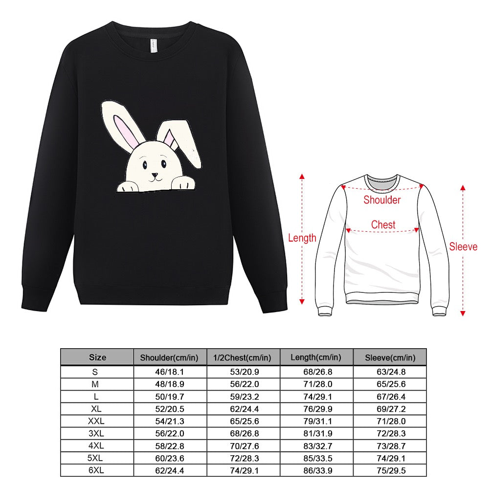 ETC Bunny Rabbit Cotton Fleece Crew