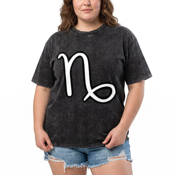 ETC Capricorn Zodiac Sign Vintage Wash Tee