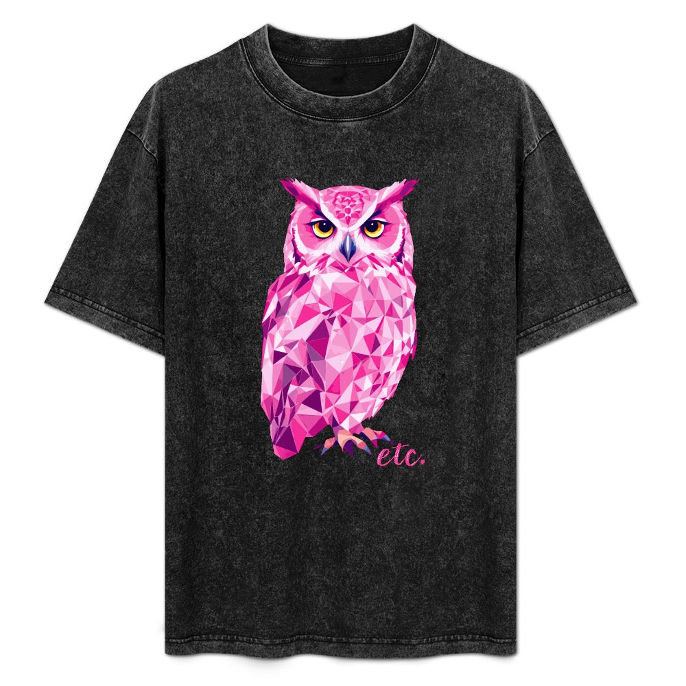 ETC Pink Owl Vintage Wash Tee