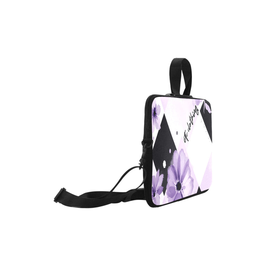 ETC Purple Floral Bloom Laptop Bag