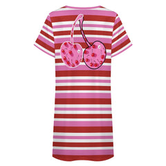 ETC Pink Cherries Tee Dress