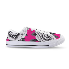 ETC Hot Pink Monochrome Floral Sneakers