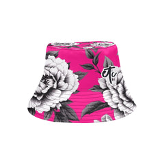 ETC Hot Pink Floral Monochrome Bucket Hat