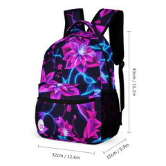 Neon Floral Back Pack Set