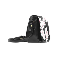 ETC Cherry Blossom PU Leather Saddle Bag