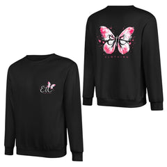 ETC Butterfly Cotton Crew - Black