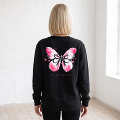 ETC Butterfly Cotton Crew - Black