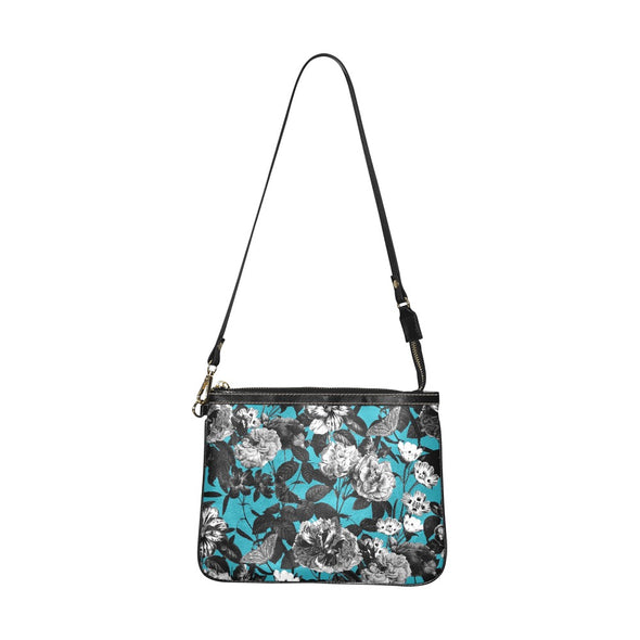 ETC Blue Floral Butterflies Shoulder Bag