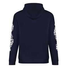 ETC Floral Cat Navy Cotton Hoodie