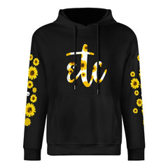 ETC Sunflower Cotton Black Hoodie