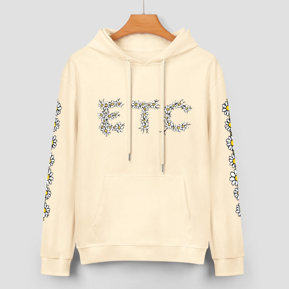 ETC Daisy Cream Cotton Hoodie