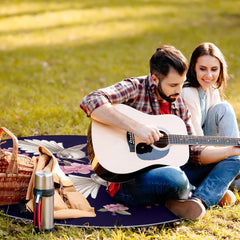 ETC Navy Floral Fantail Picnic Blanket