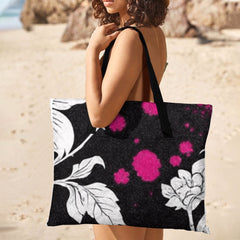 ETC Monochrome Floral Picnic Mat