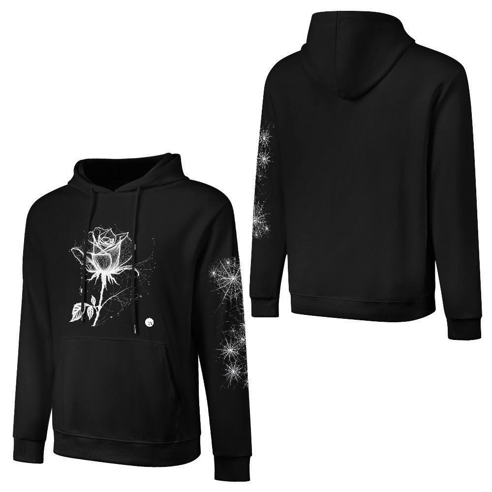 ETC Halloween Rose Black Cotton Hoodie