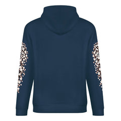 ETC Cherry Blossom Stencil Horse Midnight Blue hoodie