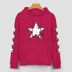 ETC Hot Star Deep Pink Cotton Hoodie