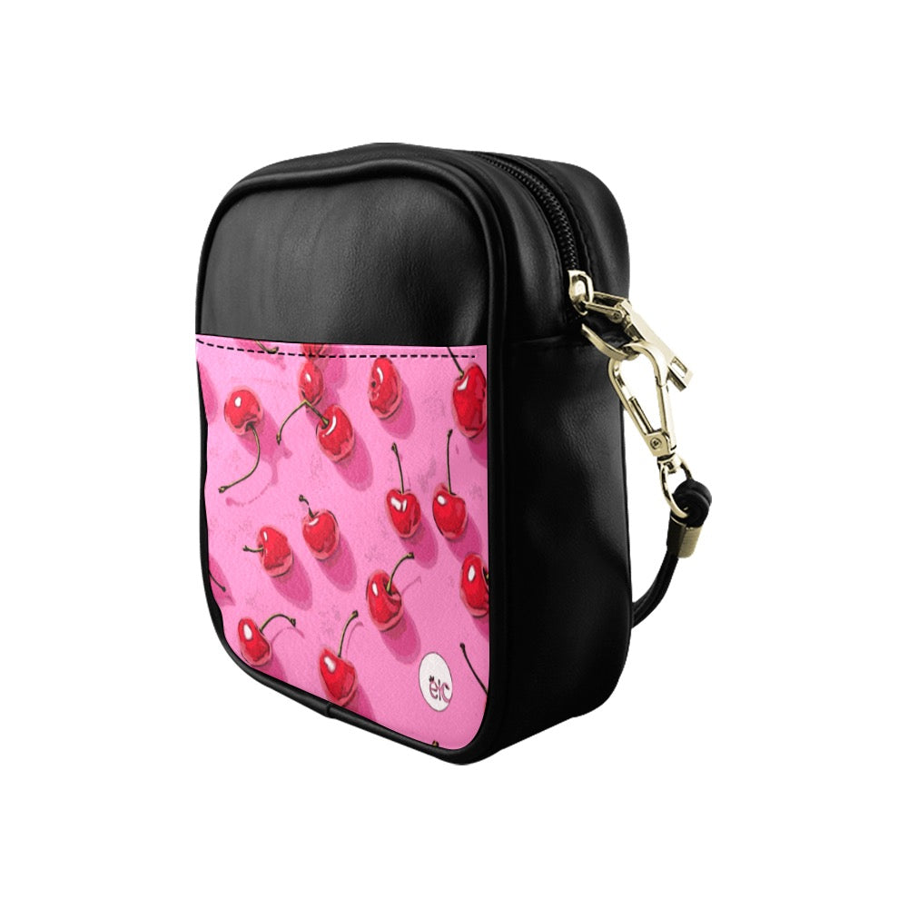 ETC Pink Cherries Side Bag