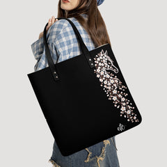 ETC Cherry Blossom Stencil PU Leather Tote