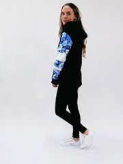 Vintage Navy Floral Hoodie