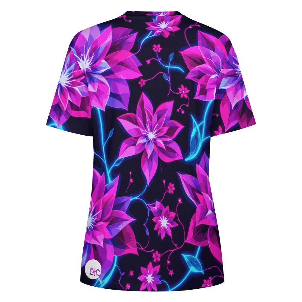 ETC Neon Floral Cotton Tee