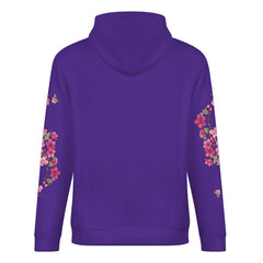 ETC Floral Fantail Purple Cotton hoodie