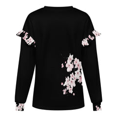 ETC Cherry Blossom Ruffle Crew