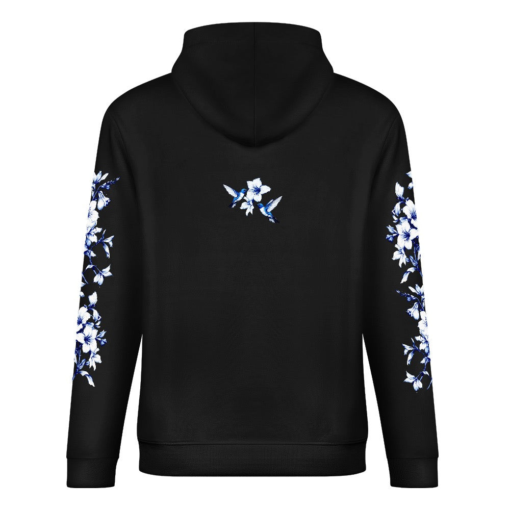 ETC Black Hummingbird Silhouette Cotton Hoodie