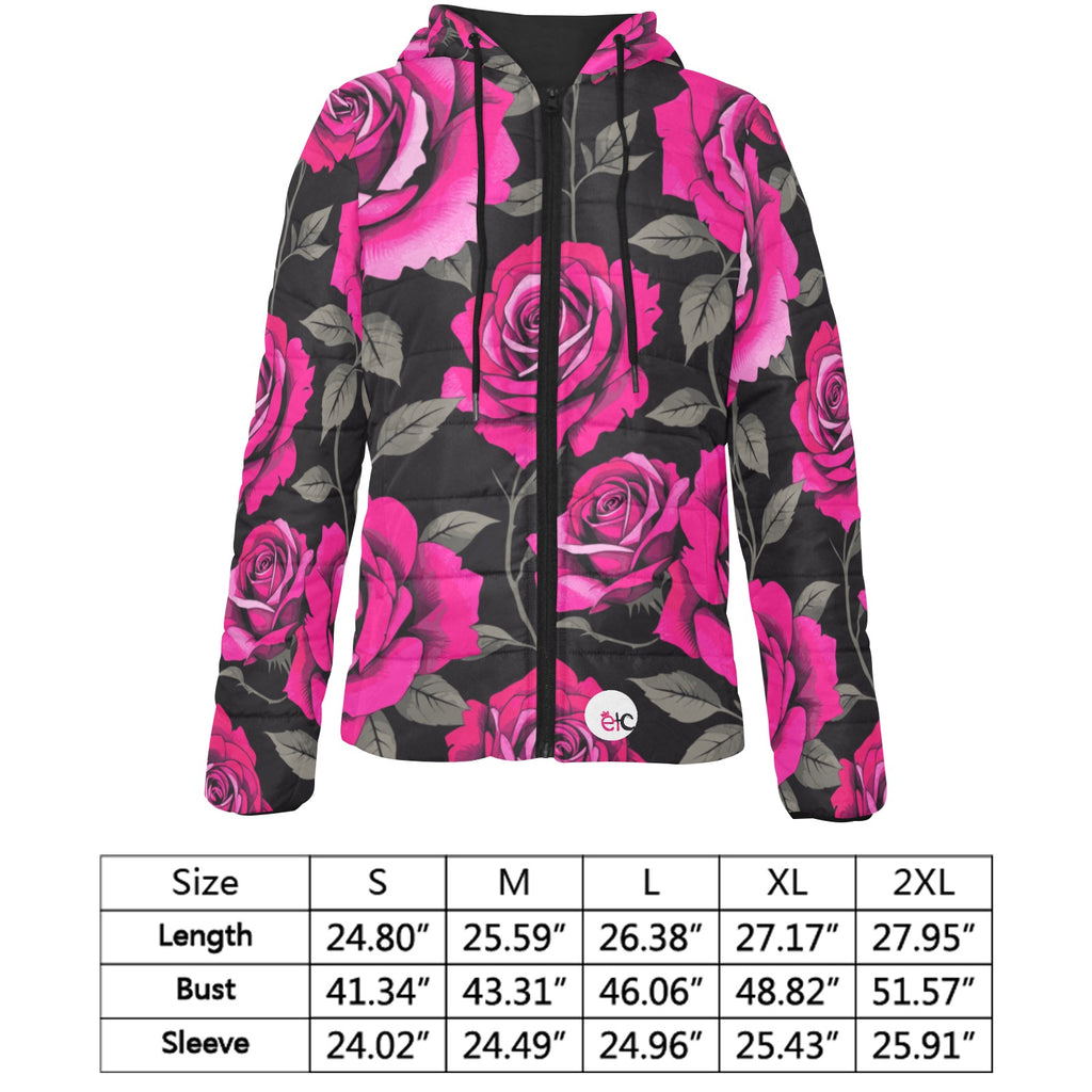 ETC Pink Rose Puffer Jacket