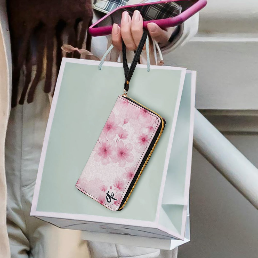 ETC Pink Floral Bloom PU Leather Wallet