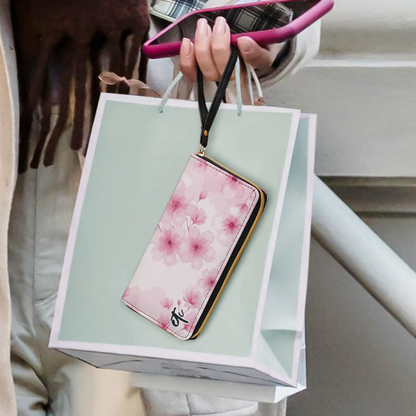 ETC Pink Floral Bloom PU Leather Wallet