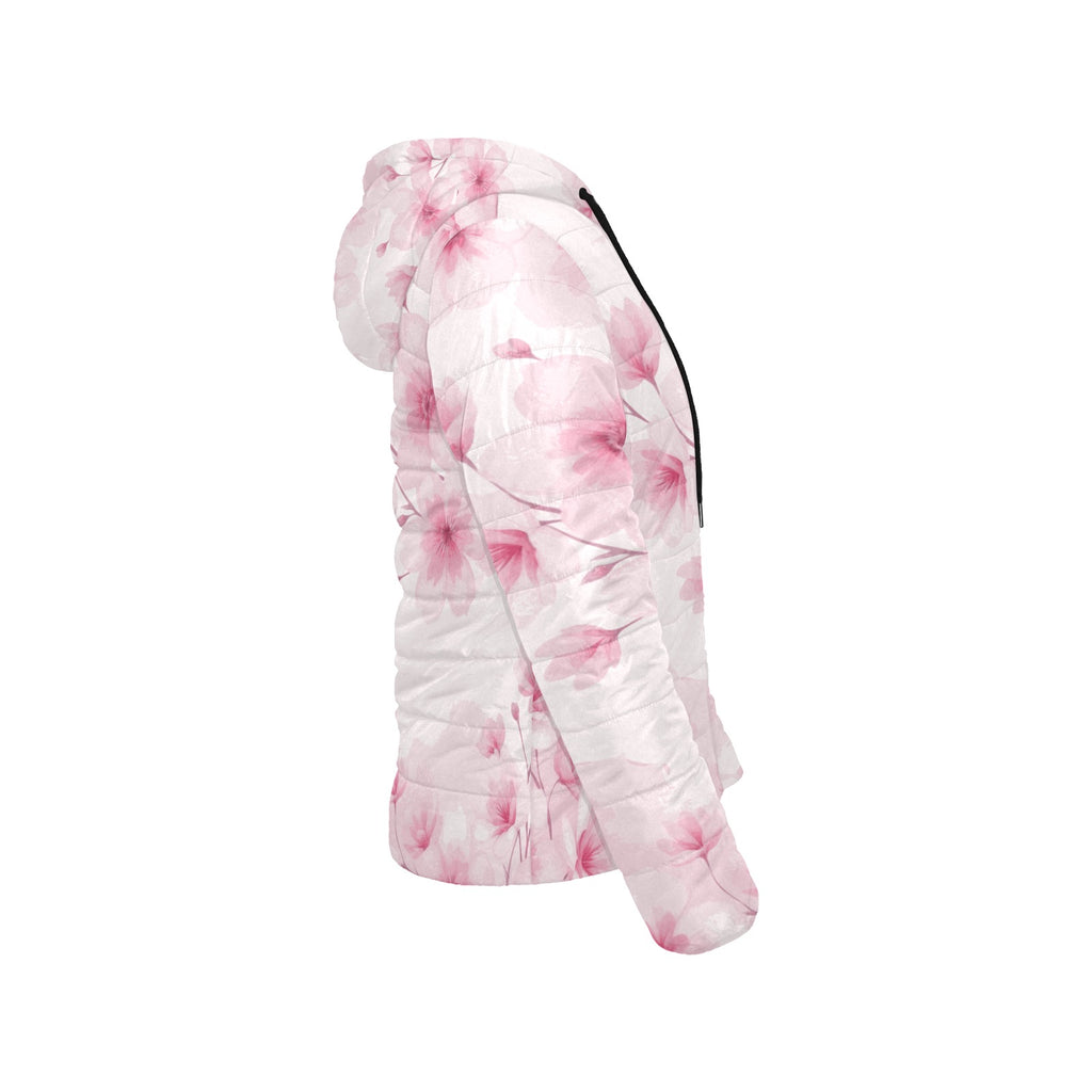 ETC Pink Floral Bloom Puffer Jacket