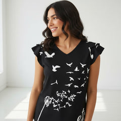 ETC Free Spirit Ice Silk Ruffle Tee