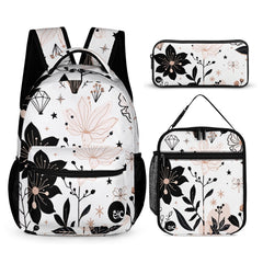 Diamond Floral Backpack Set