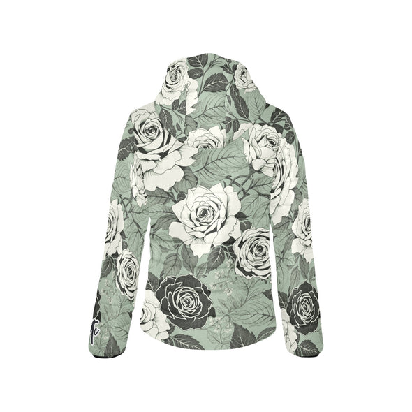 ETC Green Floral Hooded Puffer
