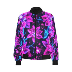 ETC Neon Floral Bomber Jacket