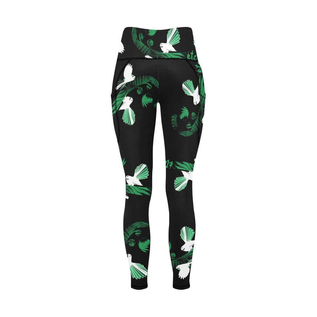 ETC Green Piwakawaka Koru Leggings