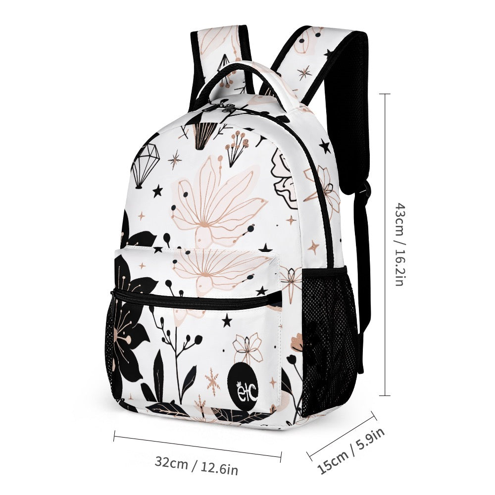 Diamond Floral Backpack Set