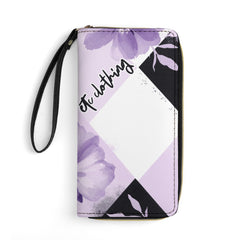 ETC Purple Floral Bloom PU Leather Wallet