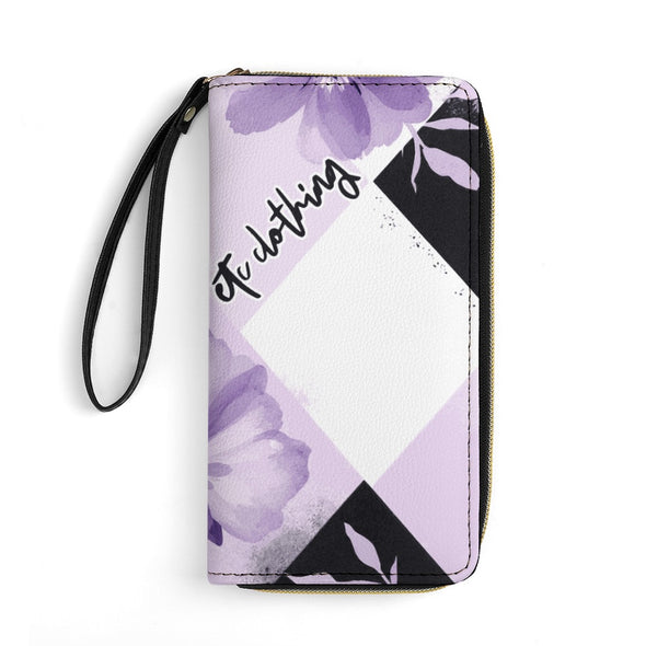 ETC Purple Floral Bloom PU Leather Wallet