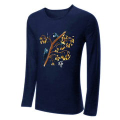 ETC Navy Kōwhai L/S Cotton Tee