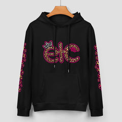 ETC Pink Leopard Cotton Hoodie