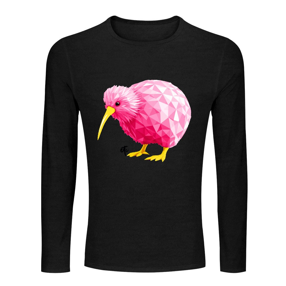 ETC Pink Kiwi L/S Cotton Black Tee