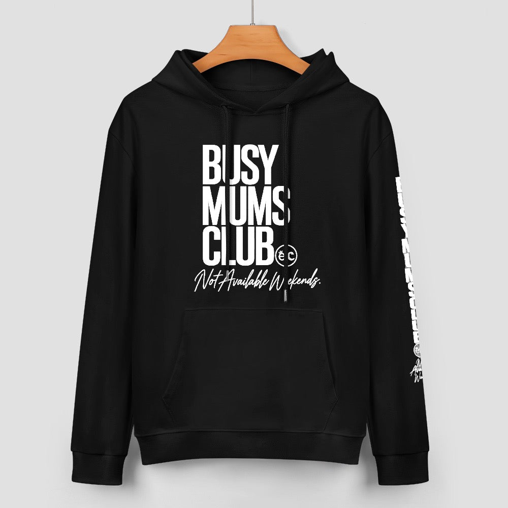 ETC Busy Mums Club Cotton Black Hoodie