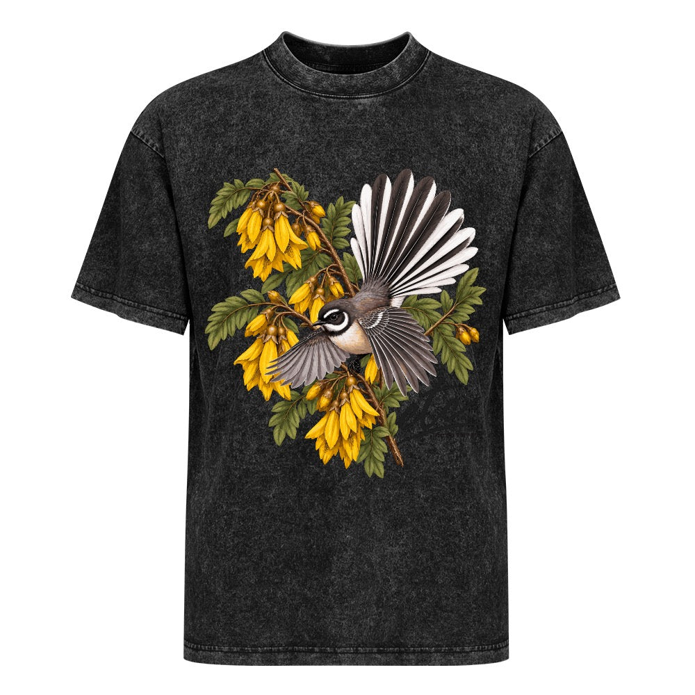 ETC Vintage Kowhai Fantail Tee - TIL MIDNIGHT