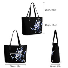 ETC Black Hummingbird Silhouette PU Leather Bag