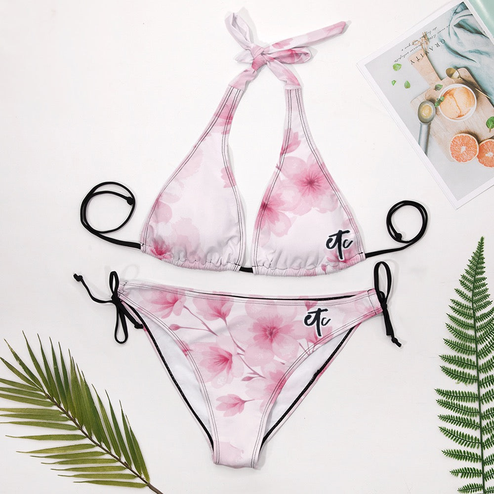 ETC Pink Floral Bloom Bikini Set