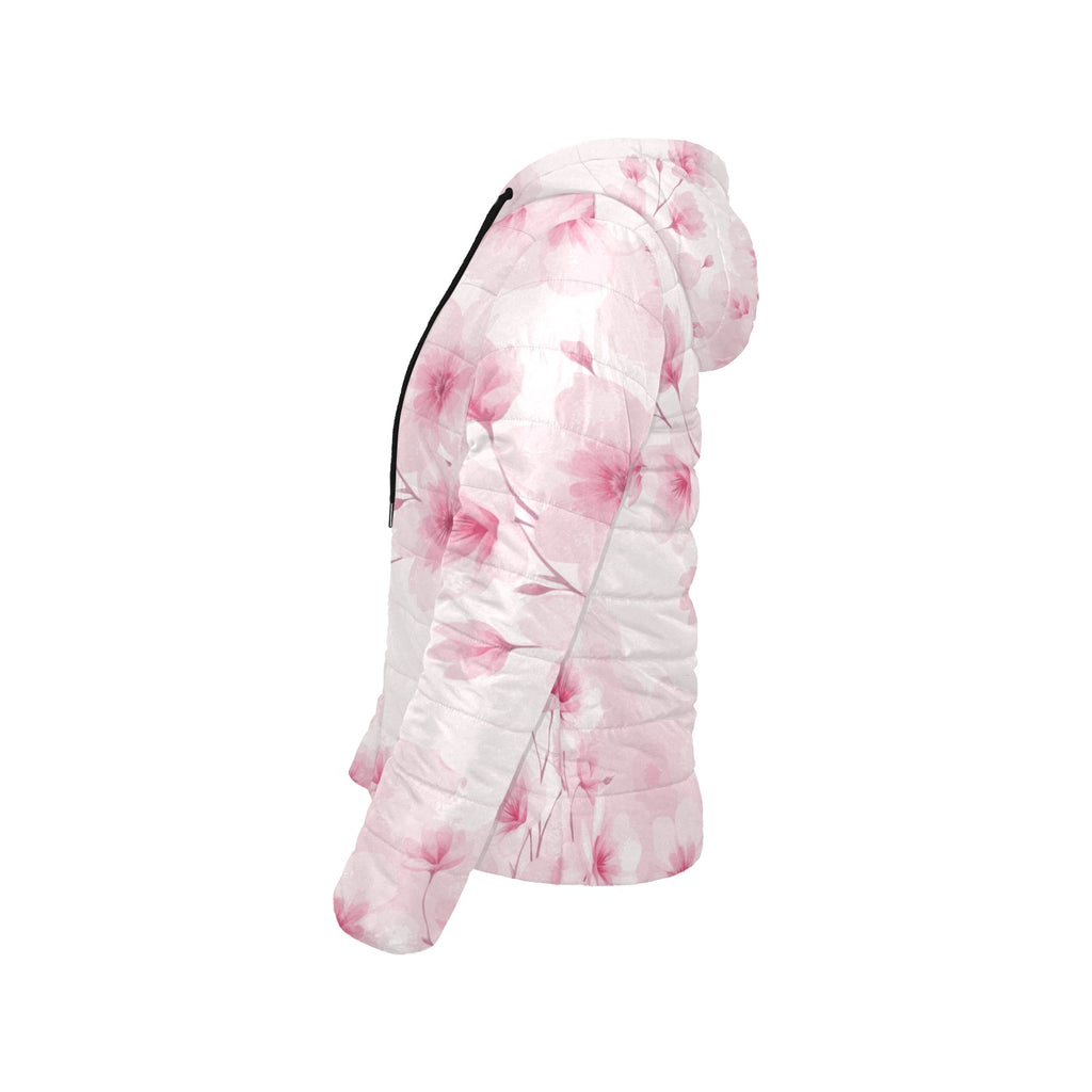 ETC Pink Floral Bloom Puffer Jacket