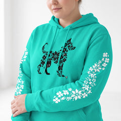 ETC Floral Dog Mint Cotton Hoodie