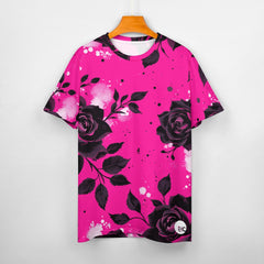 ETC Hot Pink Floral Noir Cotton Tee